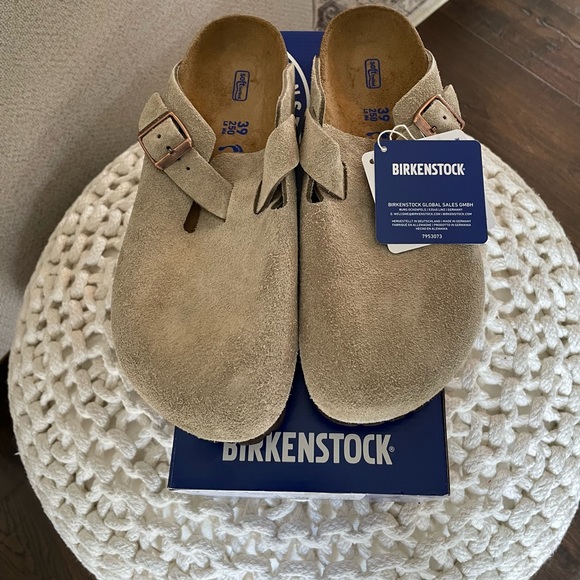 Birkenstock Shoes - Birkenstock Boston Clog Taupe